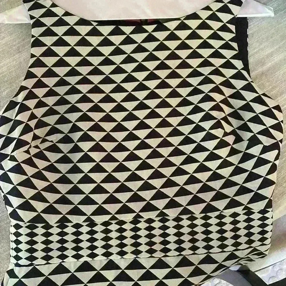 Taylor Mini Dark Navy and Beige Dress - Picture 6 of 6